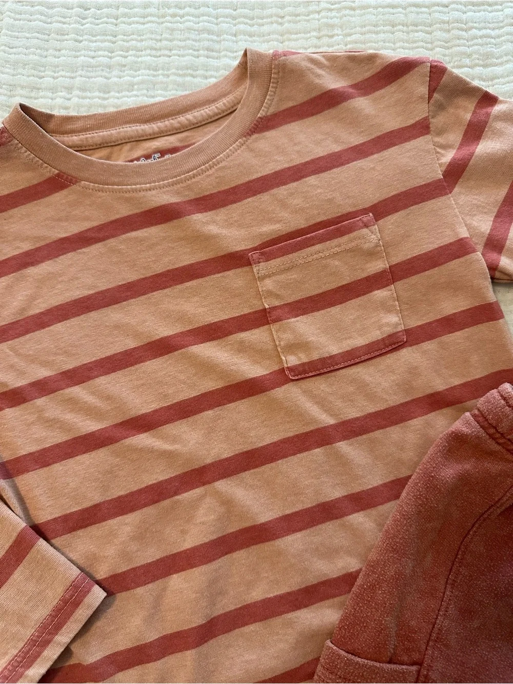 3T cat & Jack orange stripe y2k 80s aesthetic 2 piece set sweatpants shirt top